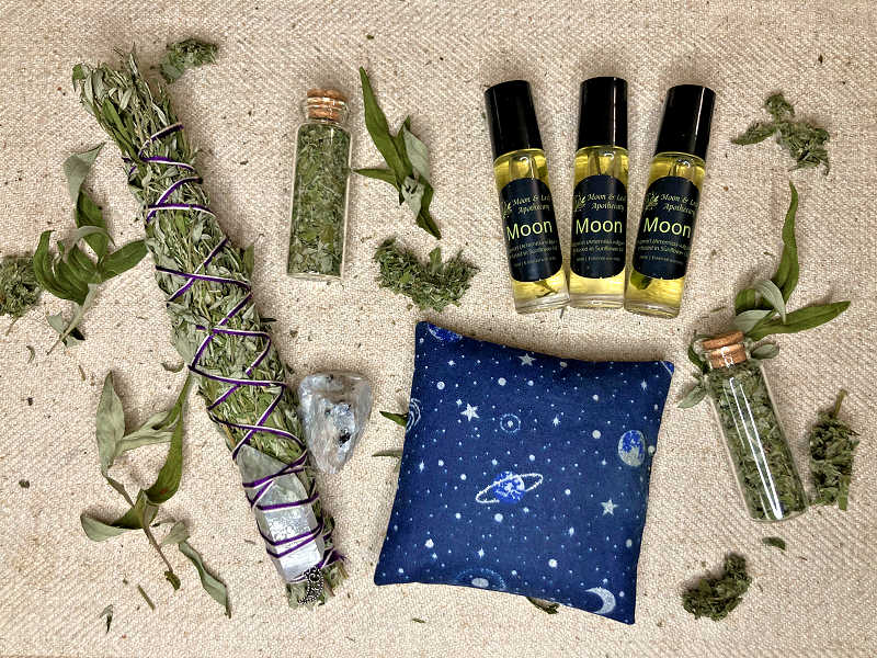An assortment of herbal products made from Mugwort.