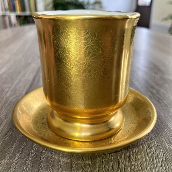 Vintage Pickard Gold Porcelain Chalice For Abundance Magic